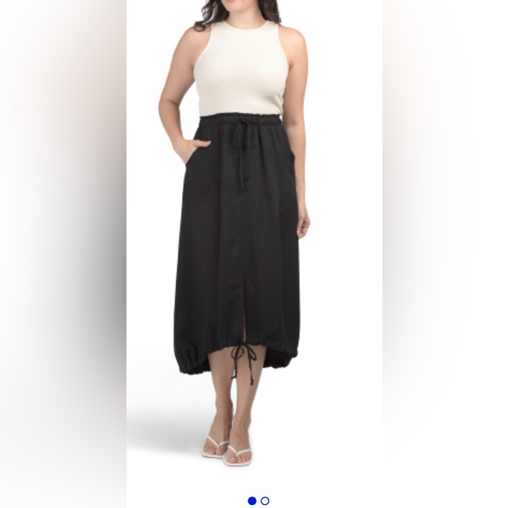 Melloday Mixed Media Twofer Maxi Dress